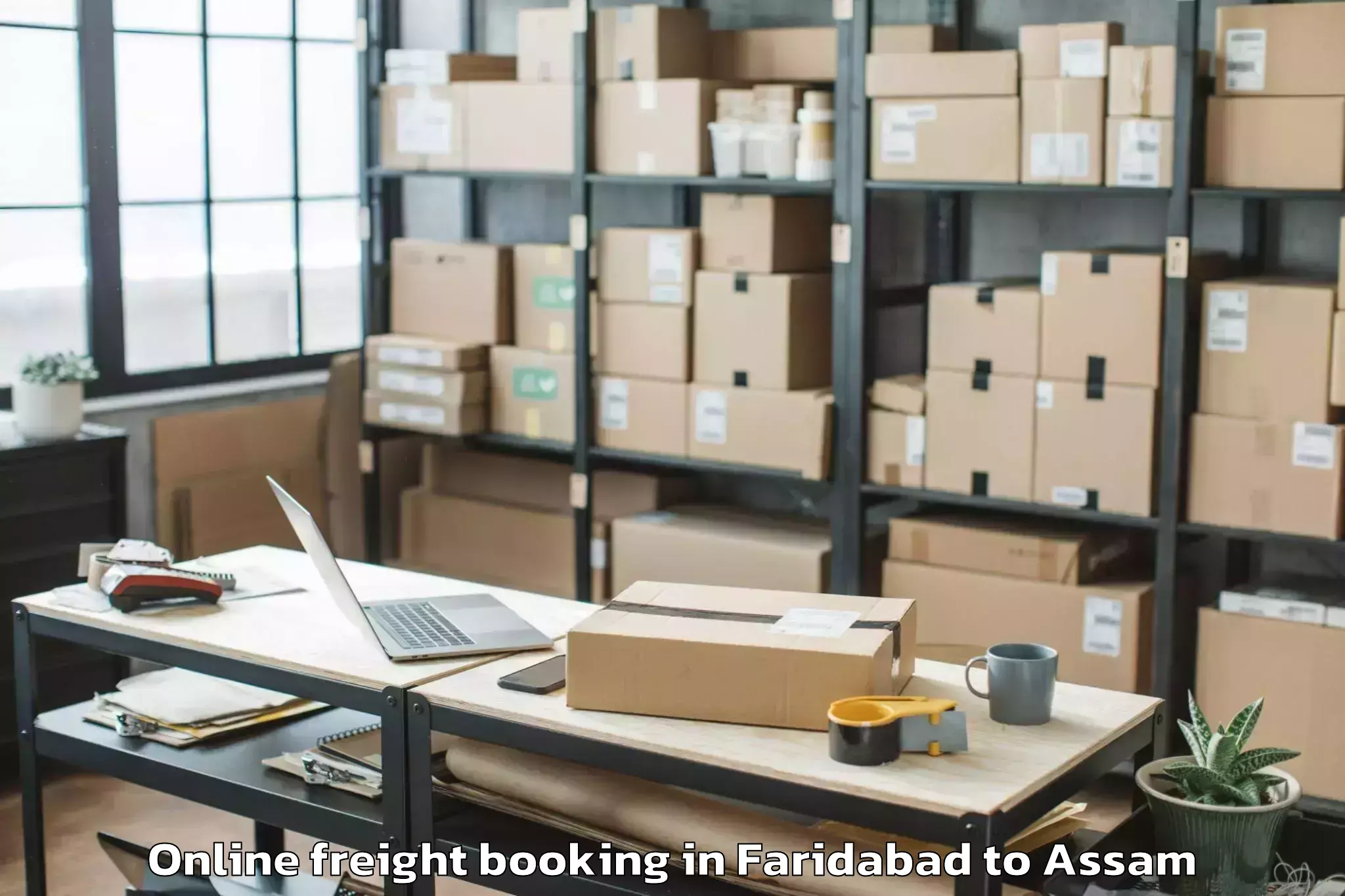 Easy Faridabad to Biswanath Charali Online Freight Booking Booking